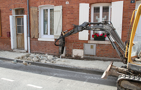 réfection des trottoirs de Chaon - 2015